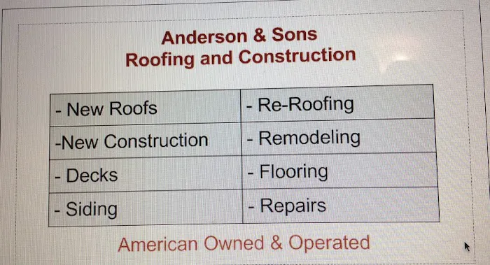 Anderson & Sons Roofing and Construction LLC Picture 4