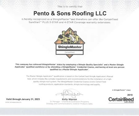 Pento & Sons Roofing, LLC