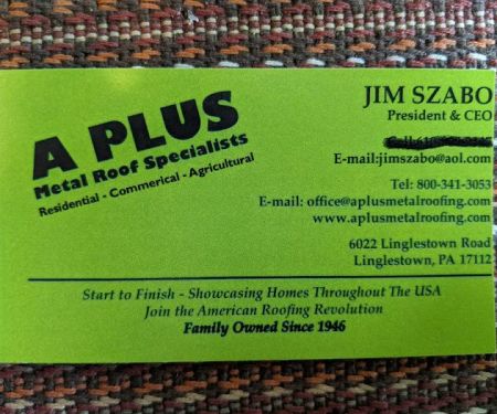 A Plus Metal Roofing Specialists