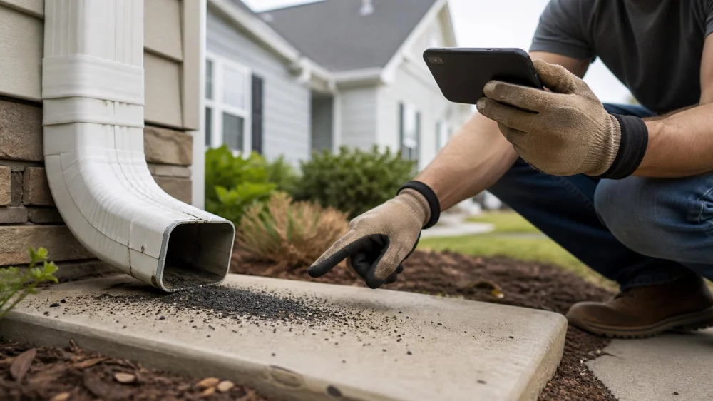 Roof Granules in Gutters: What to Record Before You Call