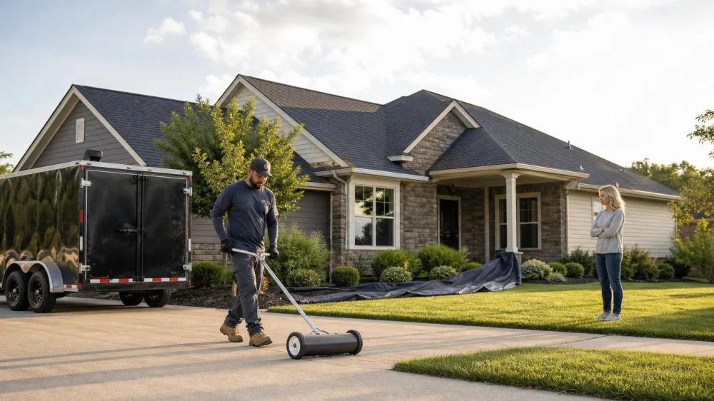 Roofing Nails After Replacement: Plan the Ground Cleanup Before Work Starts