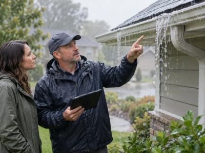 Roof Gutter Overflow Log: Rain, Location, and Safe Observation