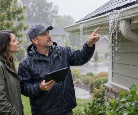 Roof Gutter Overflow Log: Rain, Location, and Safe Observation