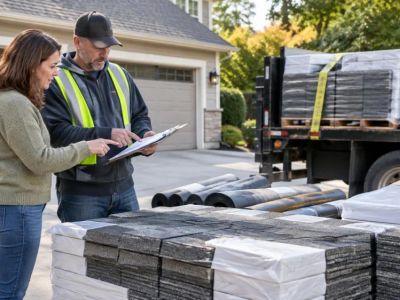 Roof Material Delivery Check: Product, Quantity, and Cover