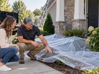 Roofing Debris Protection: Driveway, Plants, and Cleanup