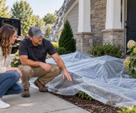 Roofing Debris Protection: Driveway, Plants, and Cleanup