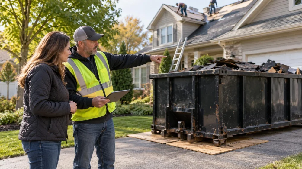 Roof Debris Container Plan: Placement, Access, and Cleanup